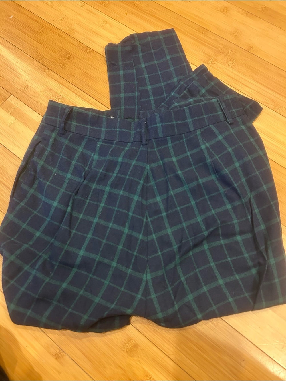 Heartbreak ASOS Plaid Trousers Size 6 Navy Green Preppy Dark Academia Y2K - Picture 6 of 6